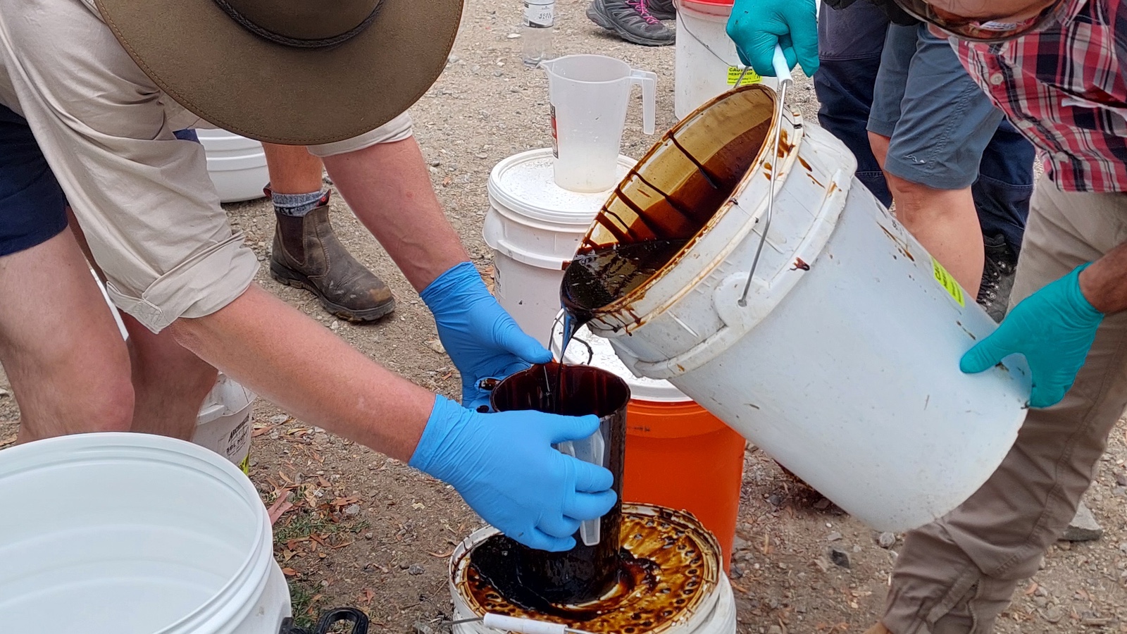 Participants learn how to make biofert on their farms